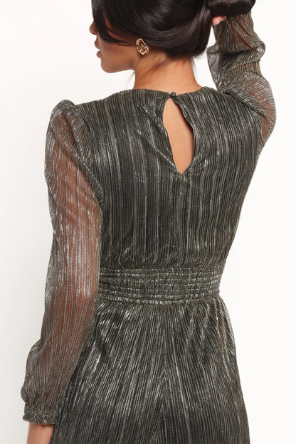 Mossie Long Sleeve Jumpsuit Moonlight Gold