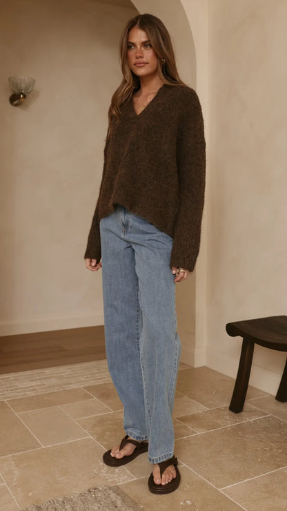Kouvr Knit Sweater Brown