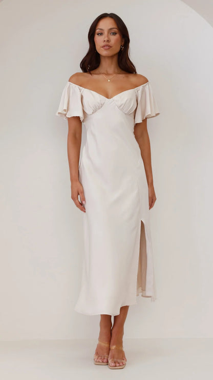 Louisa Midi Dress Ivory