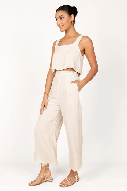Eleanor High Waisted Pants Beige