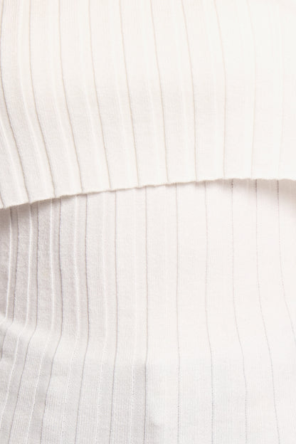 Inora Off Shoulder Knit Top White