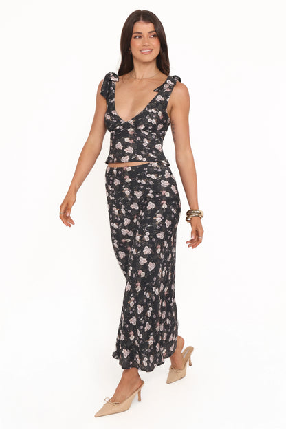 Giarda Maxi Skirt Dark Floral