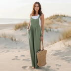 Boho Casual Flare Leg Jumpsuit Overalls