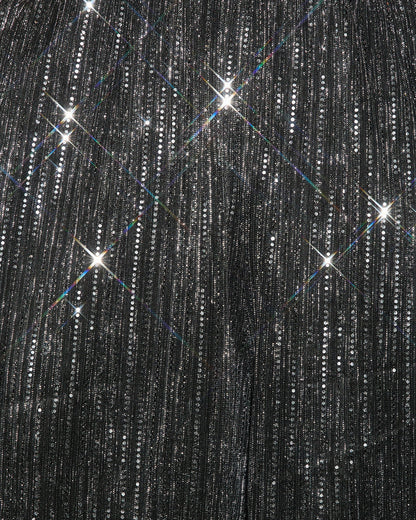 Starlit Kiss Metallic Sequin Halter Jumpsuit