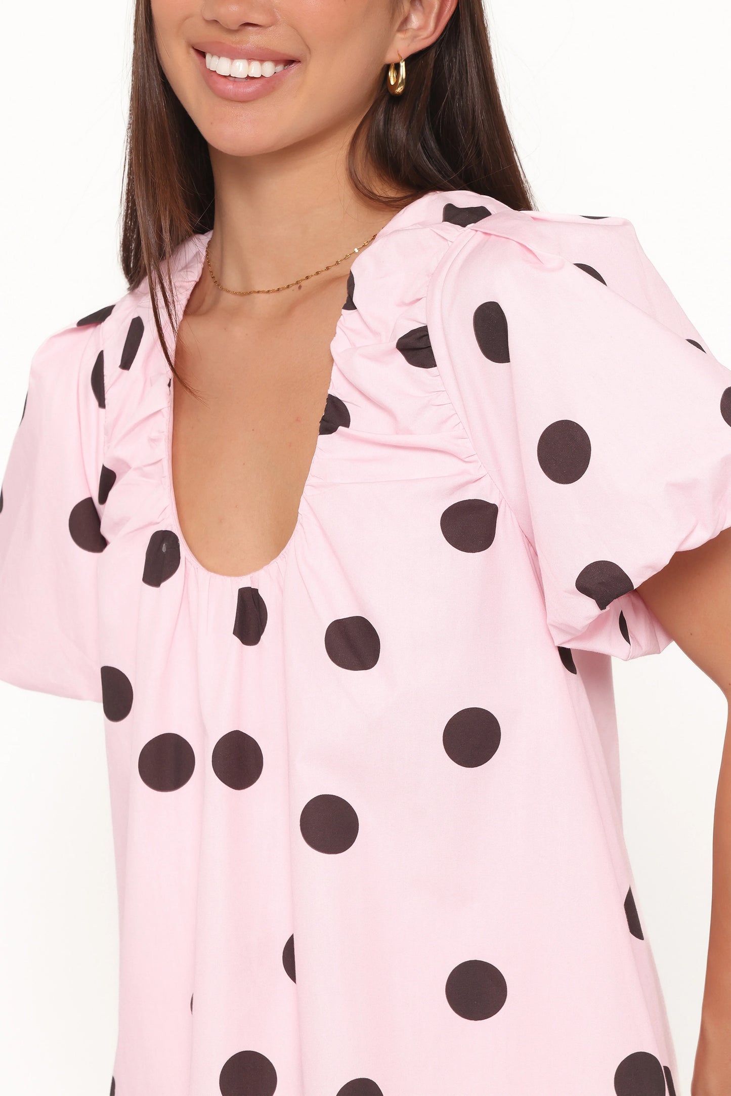 Bertine Mini Dress Pink Polka Dot