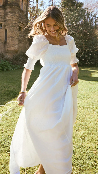 Cierra Midi Dress White