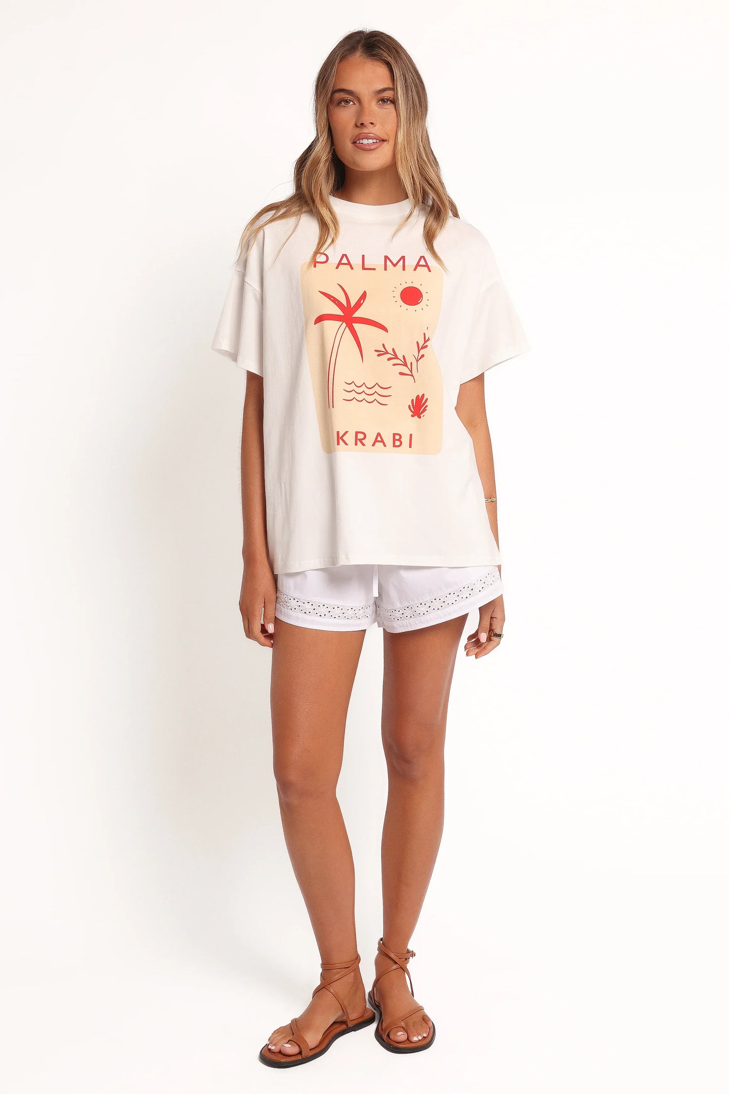 Krabi Beach Graphic Tee White