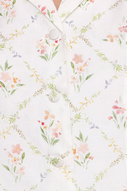 Steele Bias Maxi Skirt White Vintage Floral
