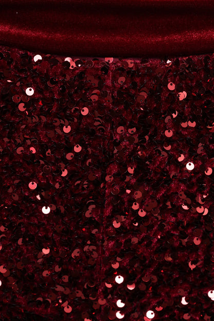 Scarlette Sequins Short Burgundy