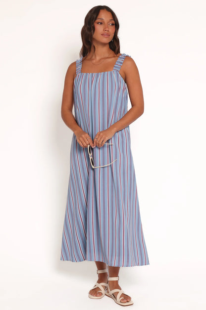 Alessandra Maxi Dress Blue Stripe