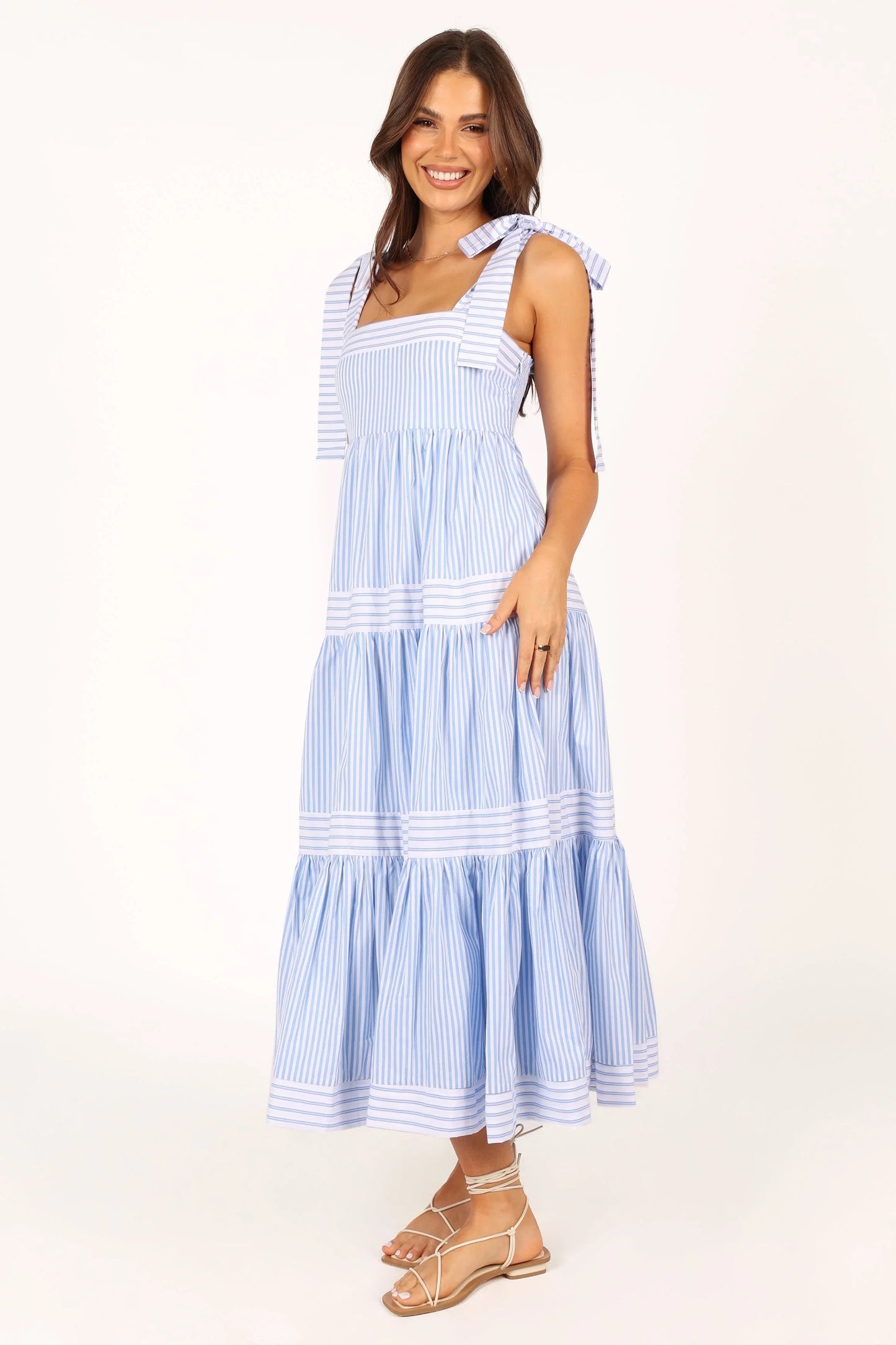 Bella Maxi Dress Blue Stripe