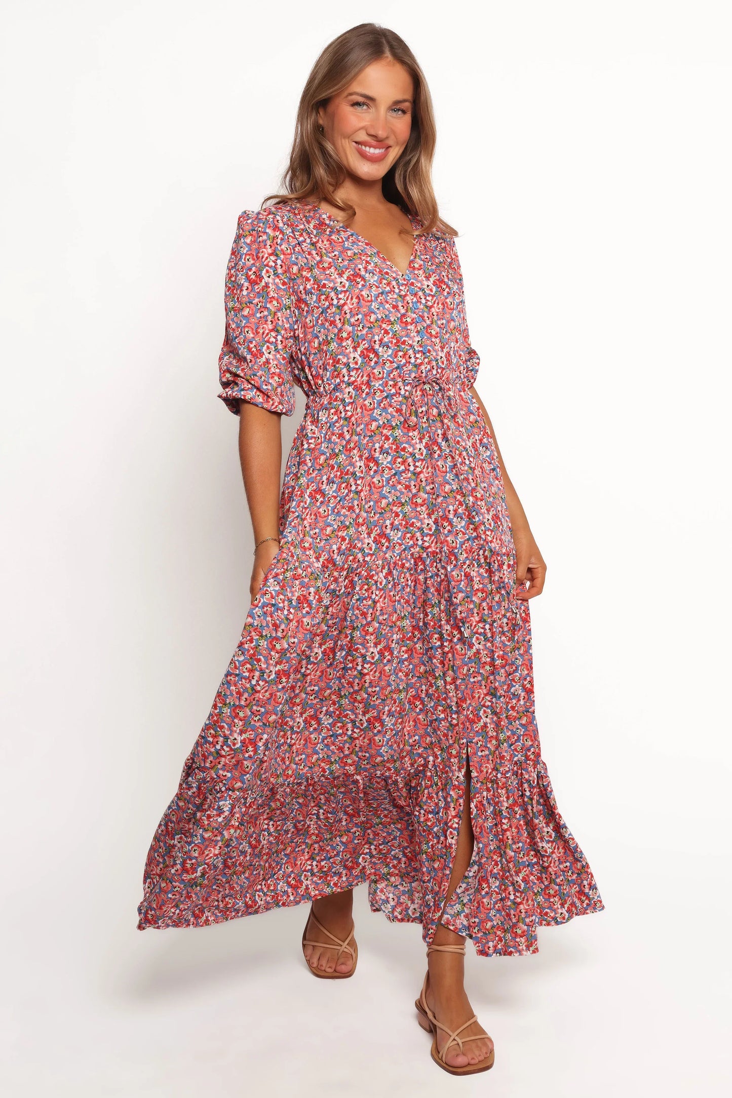Kelda Dress Blue Ditsy Floral