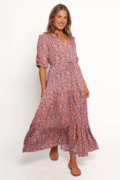 Kelda Dress Blue Ditsy Floral