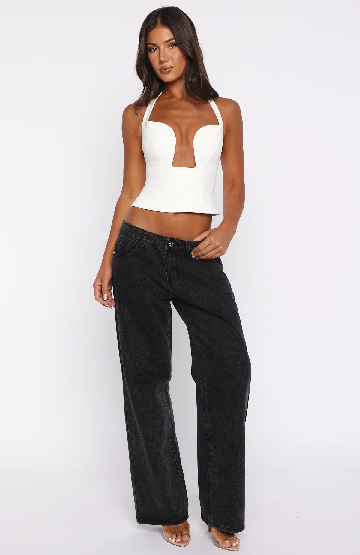 Heart On The Line Bustier Off White