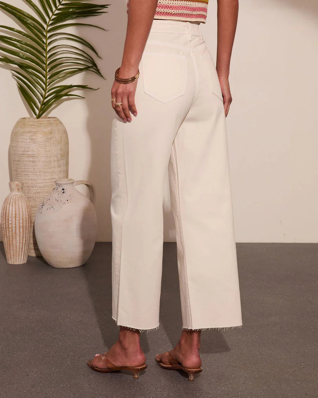 Elara High Waisted Wide Leg Jeans