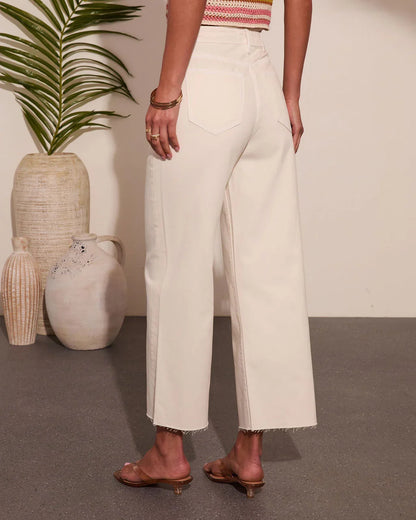 Elara High Waisted Wide Leg Jeans