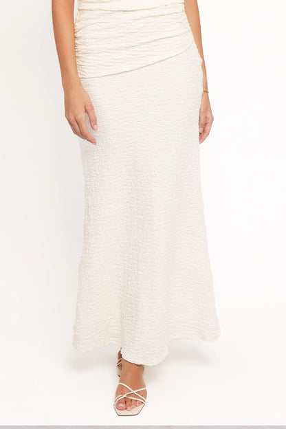 Vesper Maxi Skirt Set Cream