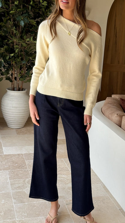 Zayleigh Straight Leg Jeans Dark Denim