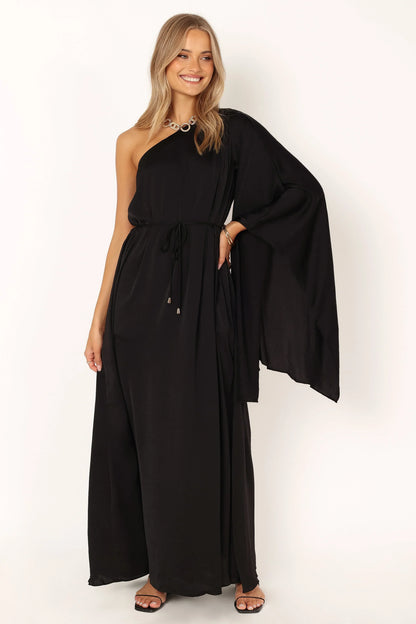 Matilda One Shoulder Maxi Dress Black