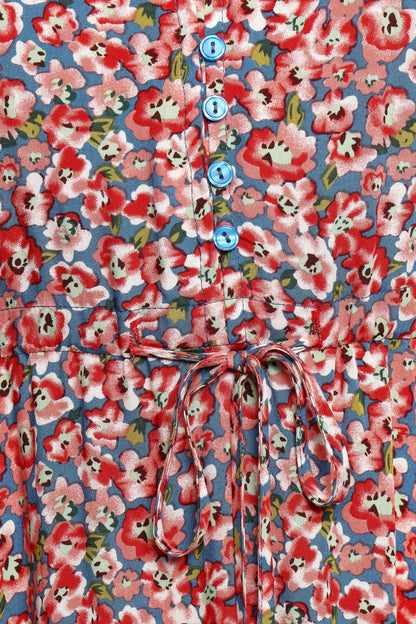 Kelda Dress Blue Ditsy Floral
