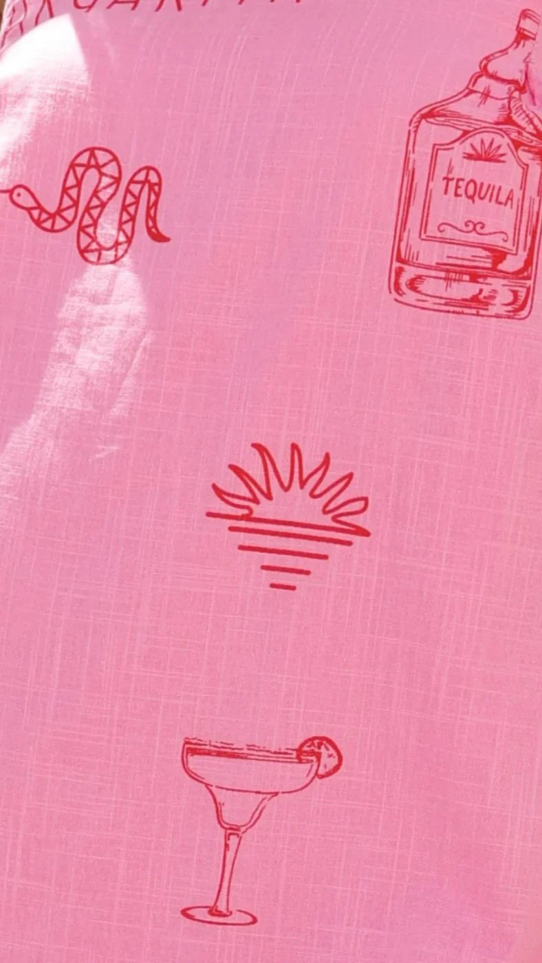 Bethani Mini Dress Pink Red Margarita