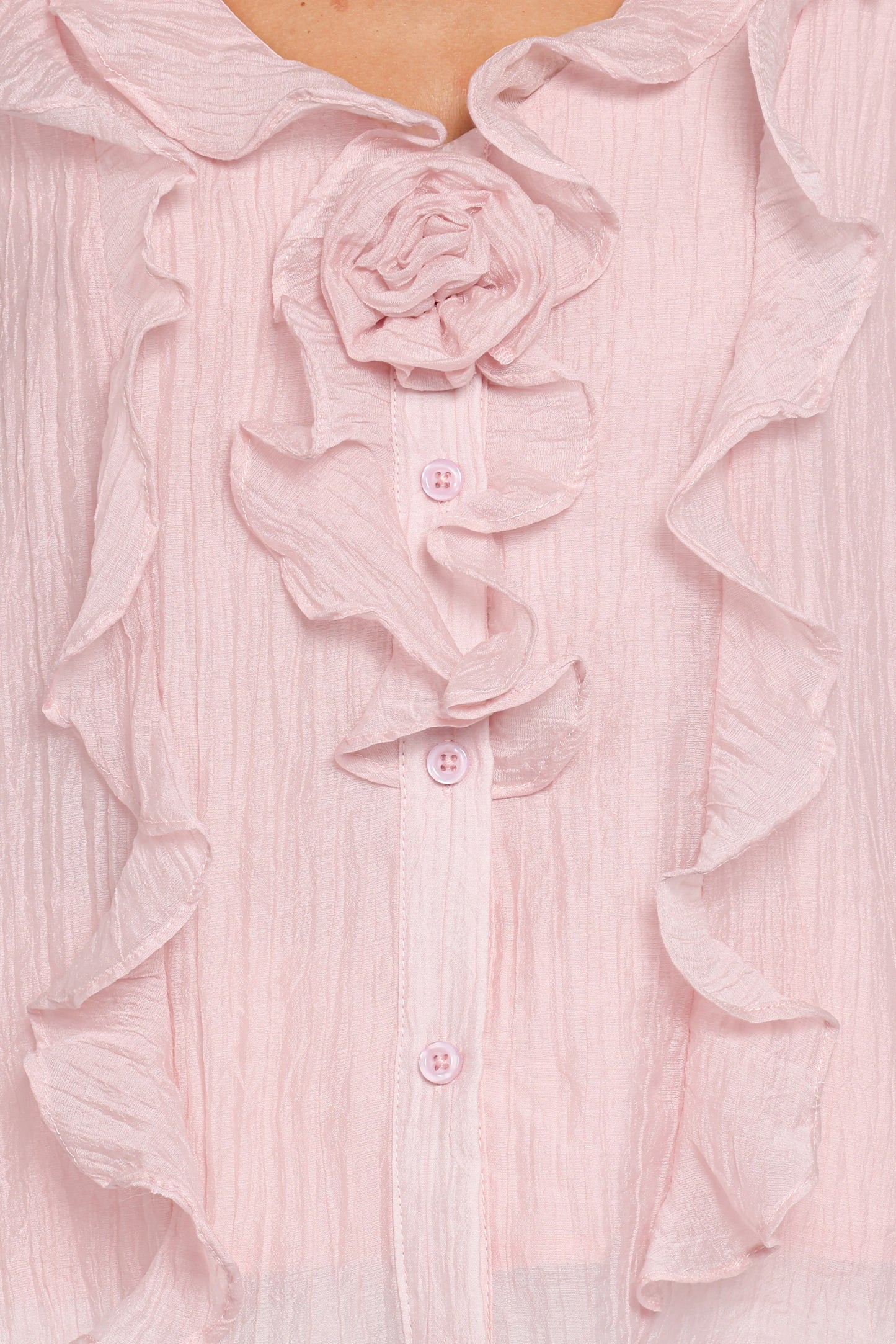 Lennon Ruffle Blouse Blush