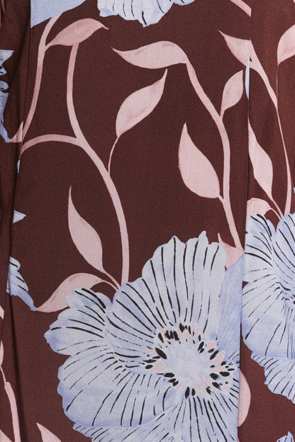 Ottavia Strapless Maxi Dress Blue Poppies