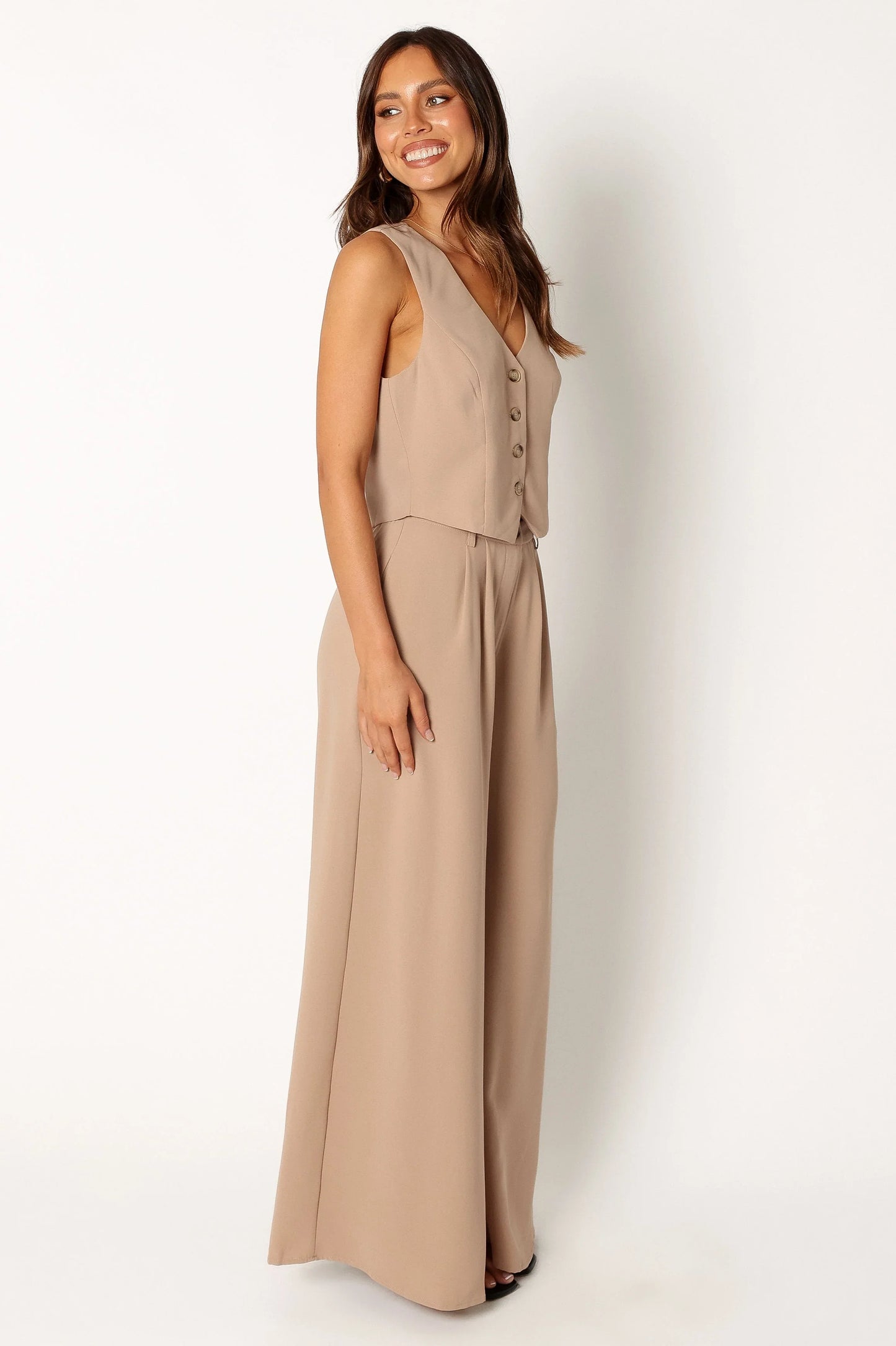 Camille Two Piece Set Beige