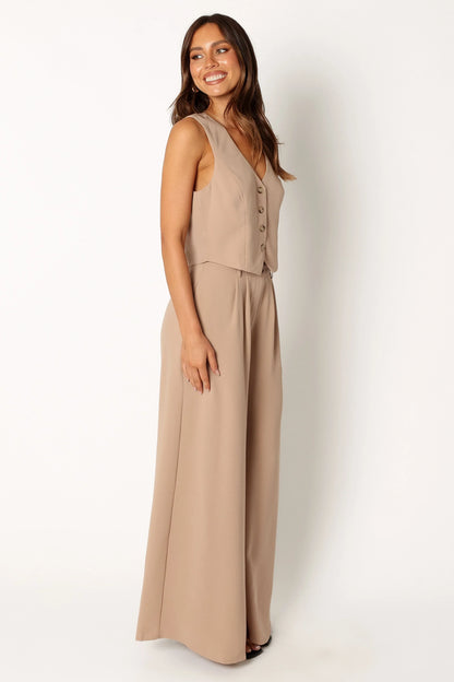 Camille Two Piece Set Beige