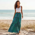 Floral Print Bohemian Maxi Skirt