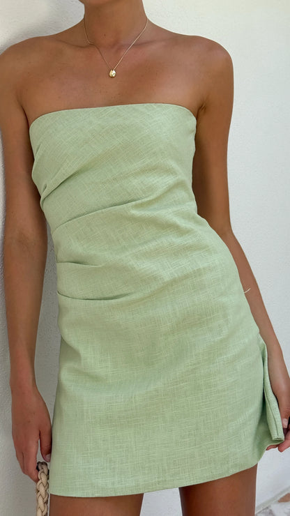 Dana Strapless Mini Dress Mint