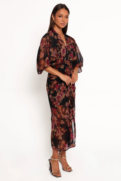 Audrina Maxi Dress Deep Night Floral