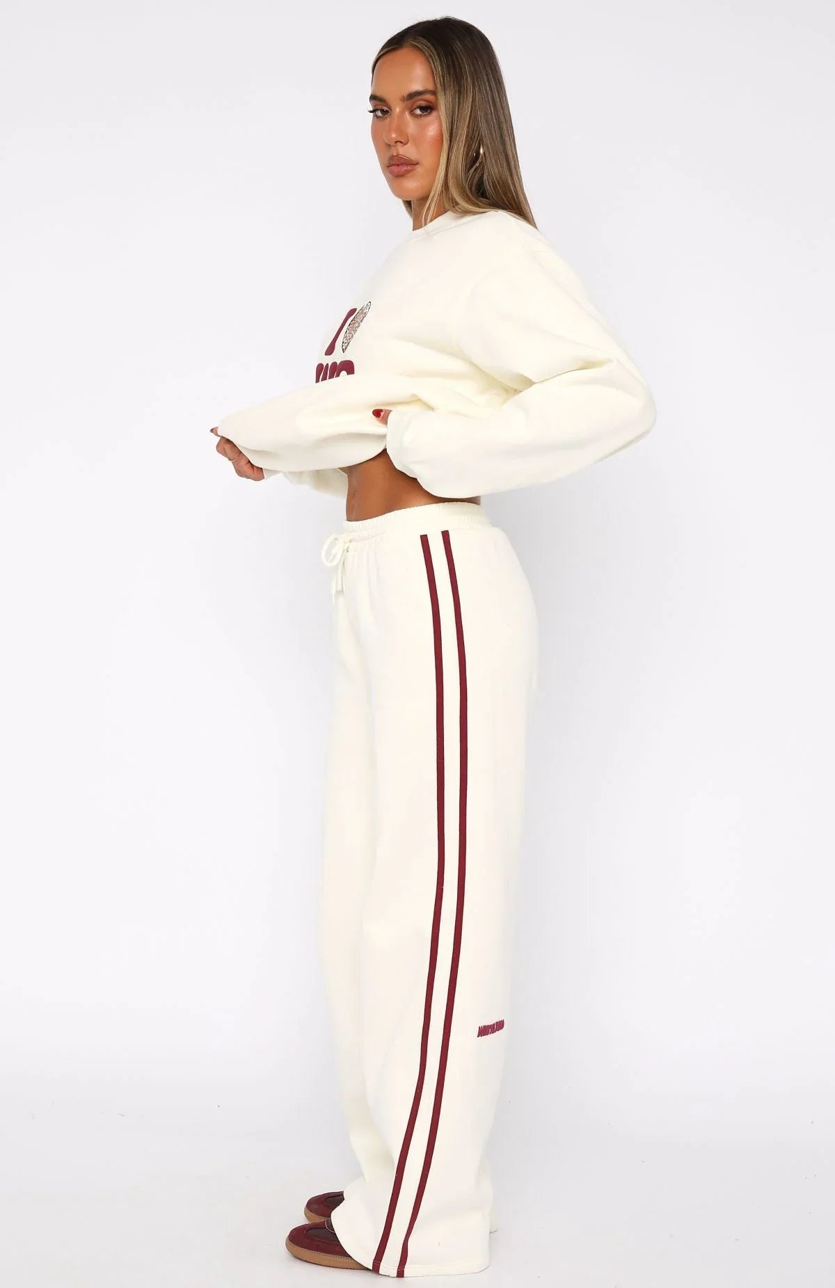 11th Street Out About Wide Leg Sweatpants Cake Batter
