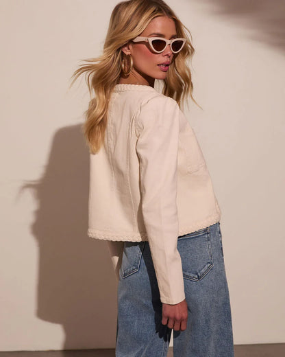 Sidney Braided Trim Twill Jacket