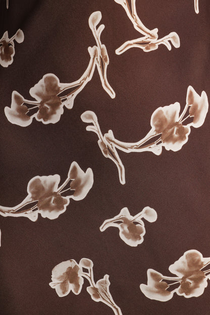 Maia Long Sleeve Maxi Dress Chocolate Orchid