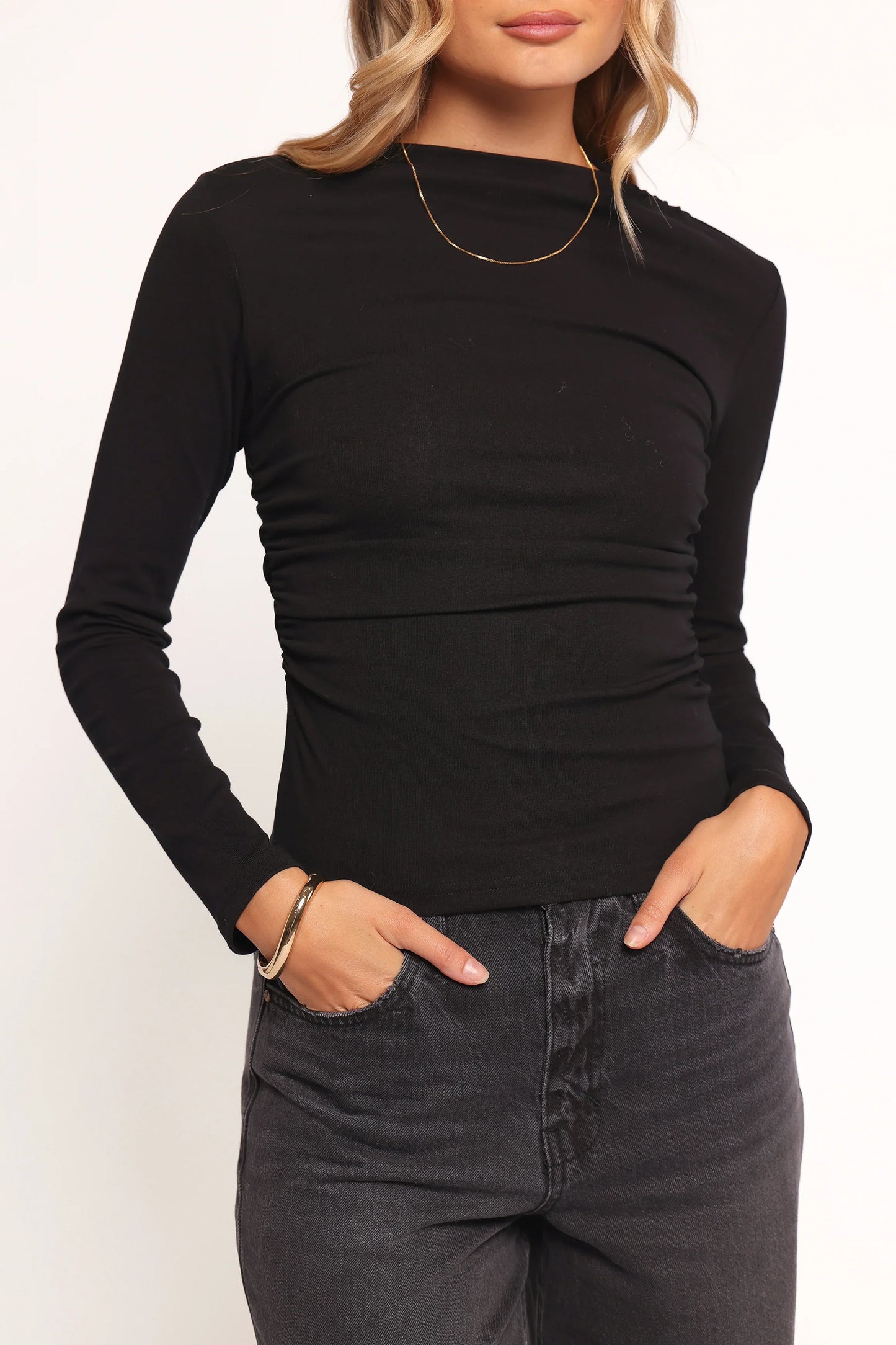 Nissa Long Sleeve Top Black