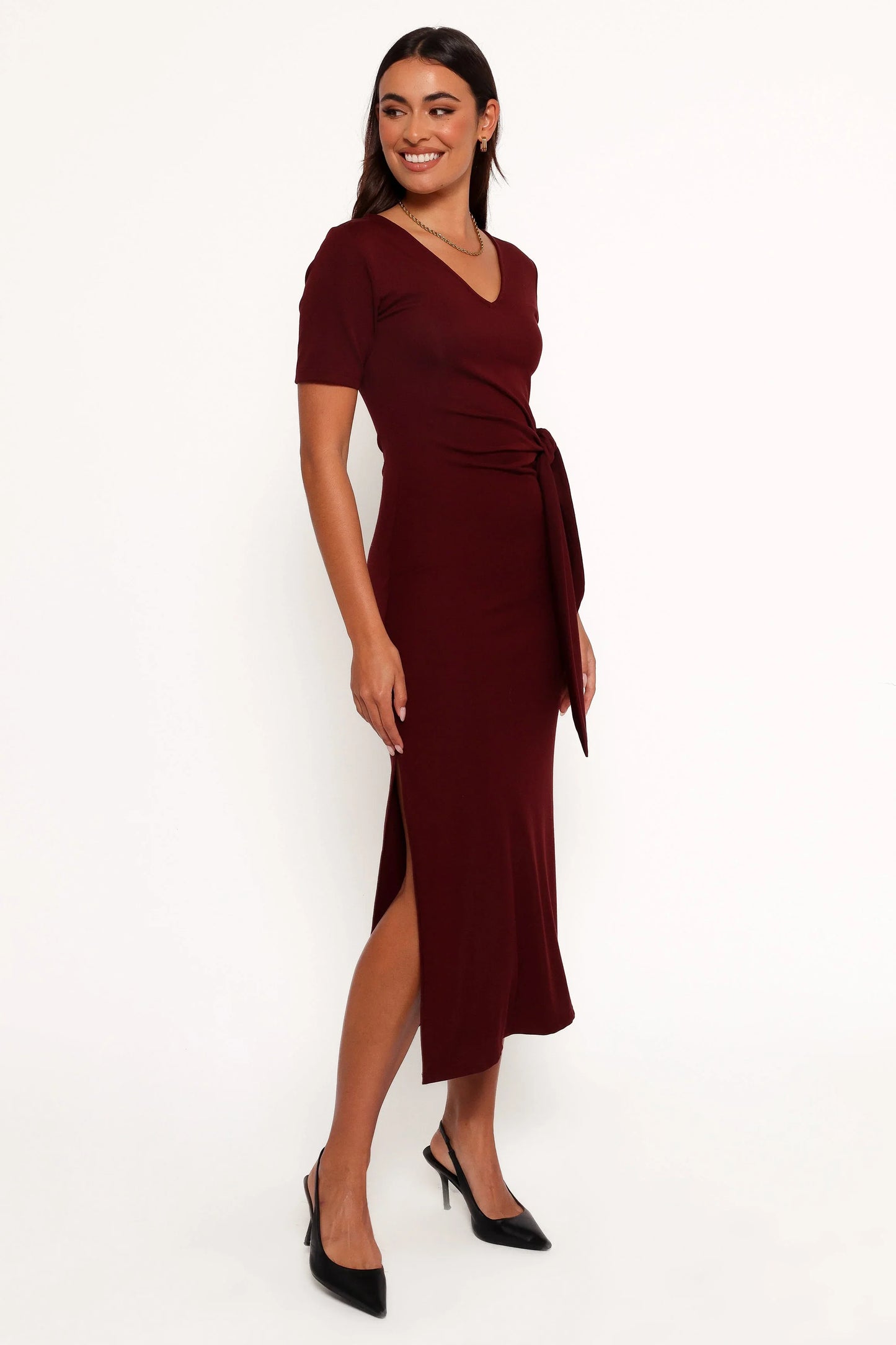 Asha Midi Dress Wine