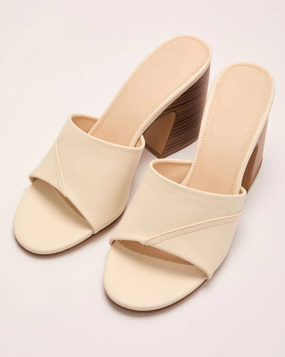 Ameliah Vegan Leather Heel Mules