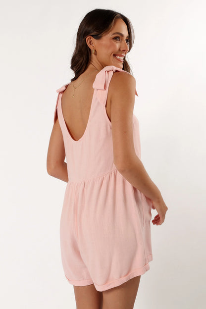 Lindy Romper Pink