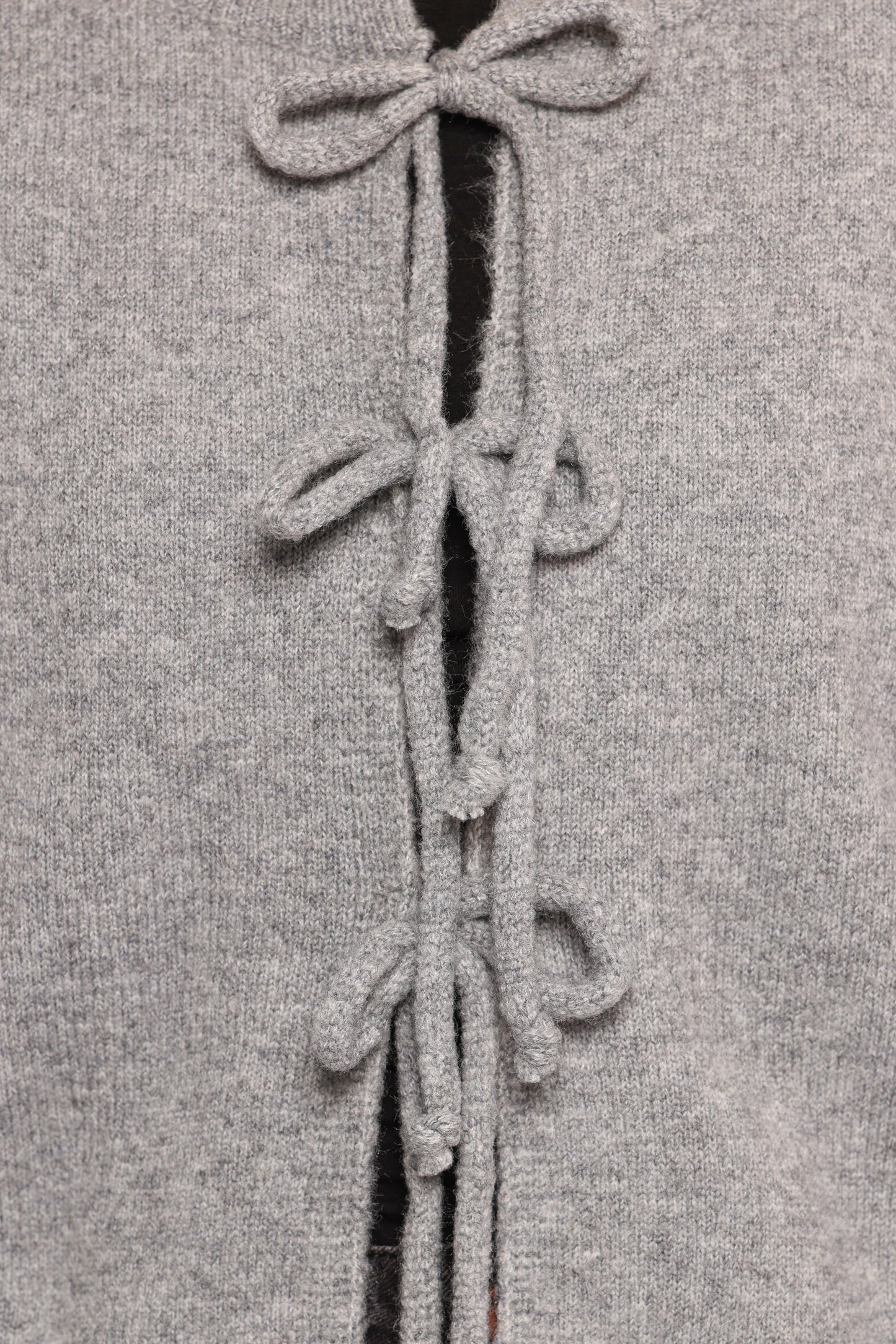 Neri Bow Tie Front Cardigan Grey