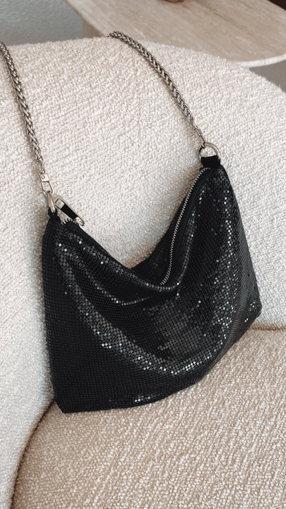 Chain Mesh Bag Black