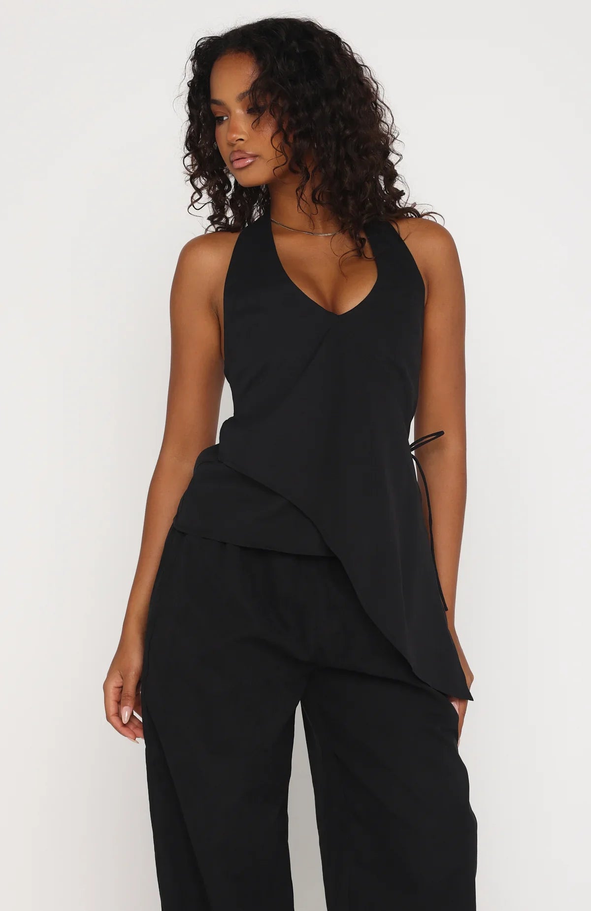 Mystic Mist Halter Top Black