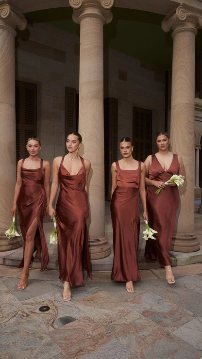Alaria Maxi Dress Rust