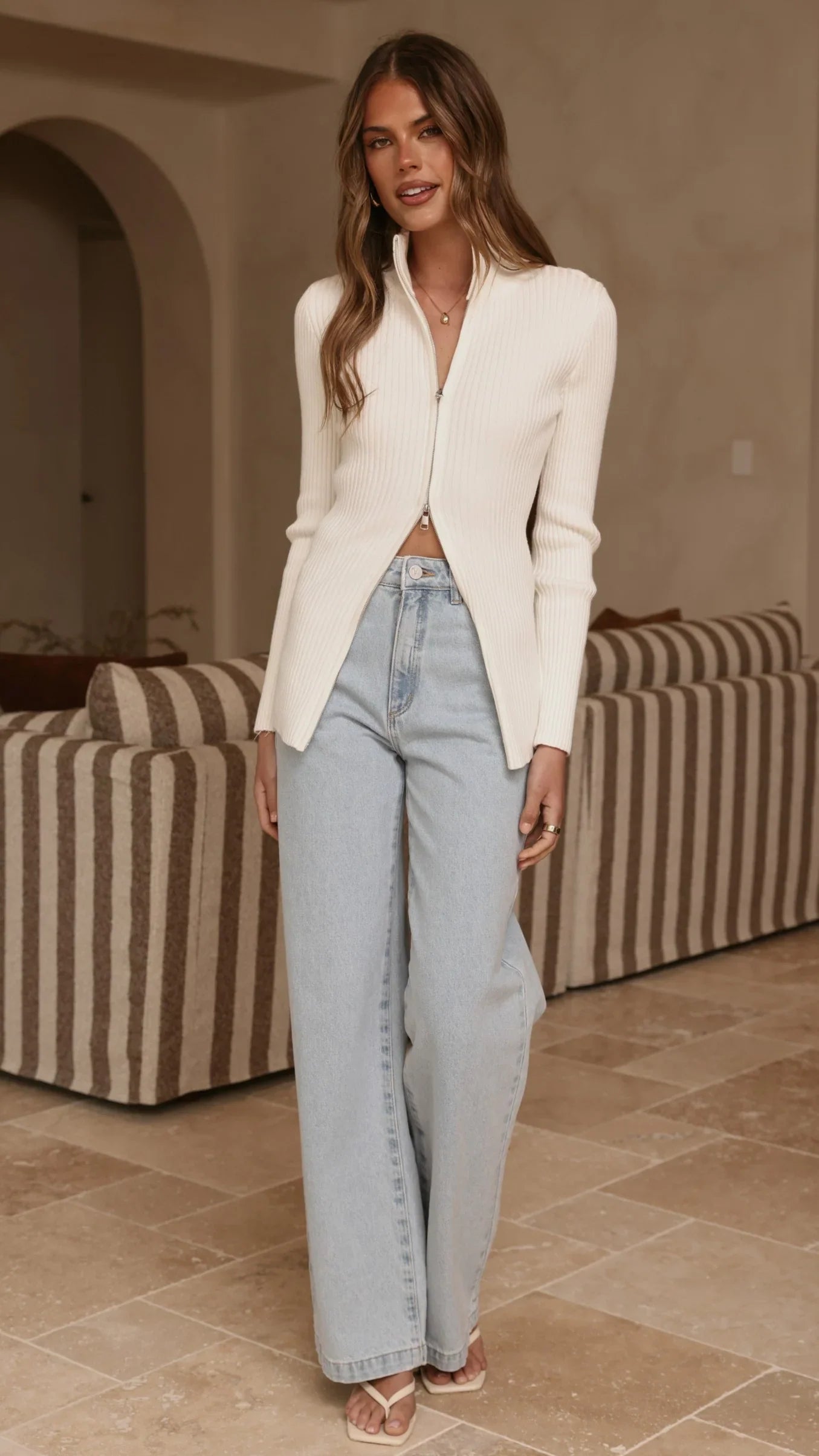 Cleo Long Sleeve Top White