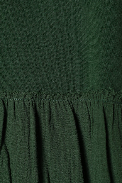 Minia Long Sleeve Mini Dress Hunter Green