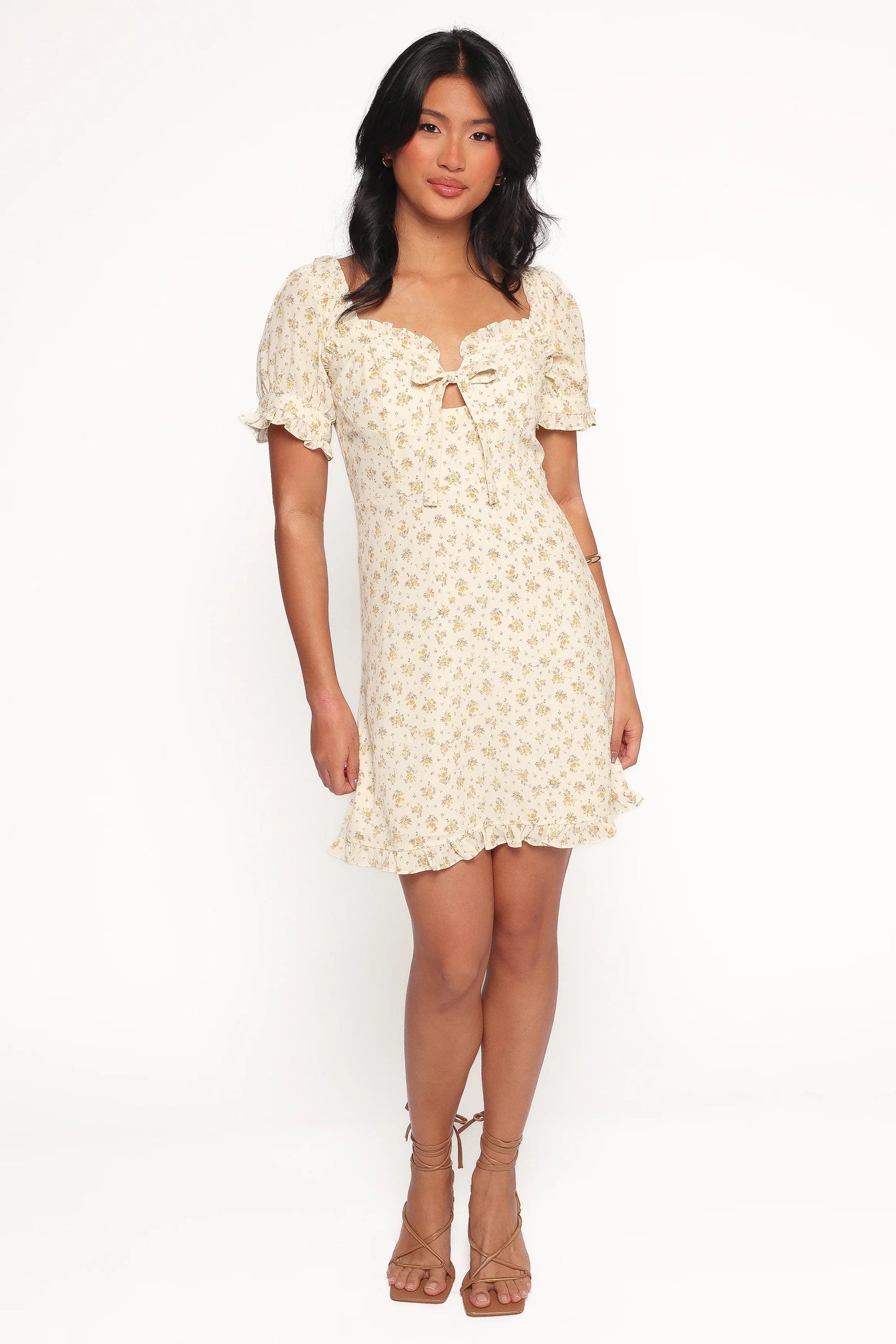 Joss Mini Dress Cream Yellow