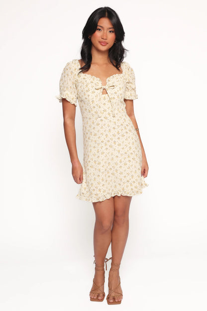 Joss Mini Dress Cream Yellow
