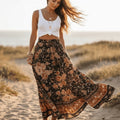 Vintage Floral Bohemian Maxi Skirt