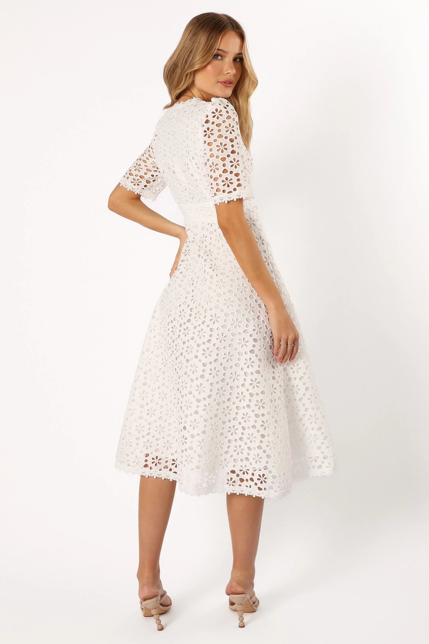 Camellia Midi Dress White