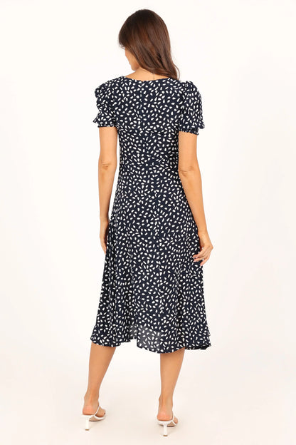 Franklin Dress Navy Print
